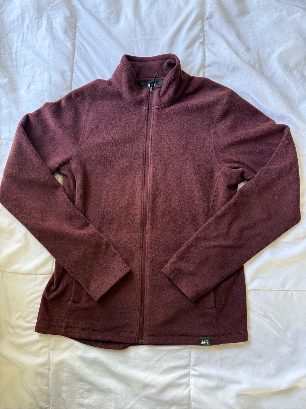 REI Full-Zip Fleece Jacket in Deep Burgundy